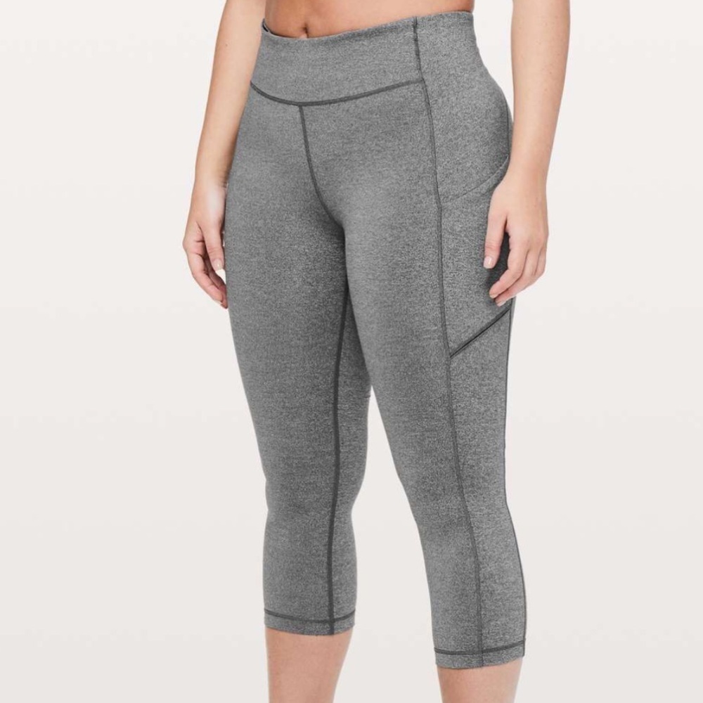 Lululemon • Speed Up Crop Leggings *21" in Heathered Black - Picture 2 of 12